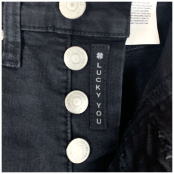 LUCKY BRAND Bridget Jeans Black Denim Button Fly Skinny High Rise NEW - Picture 6 of 10